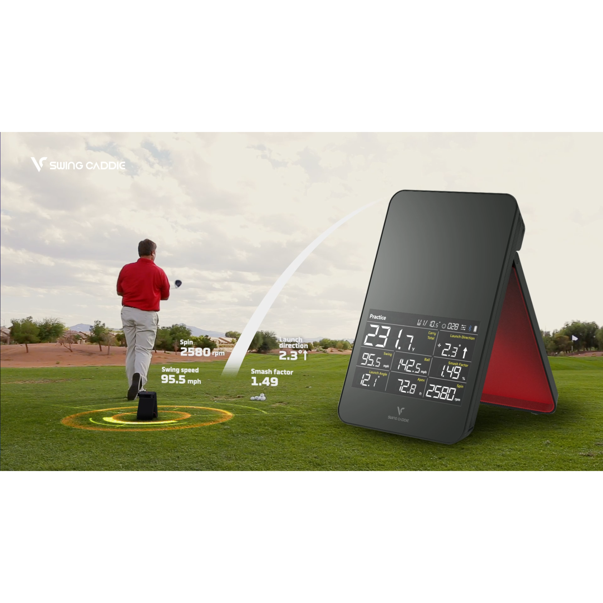 SC4 Swing Caddie Simulator + Launch Monitor