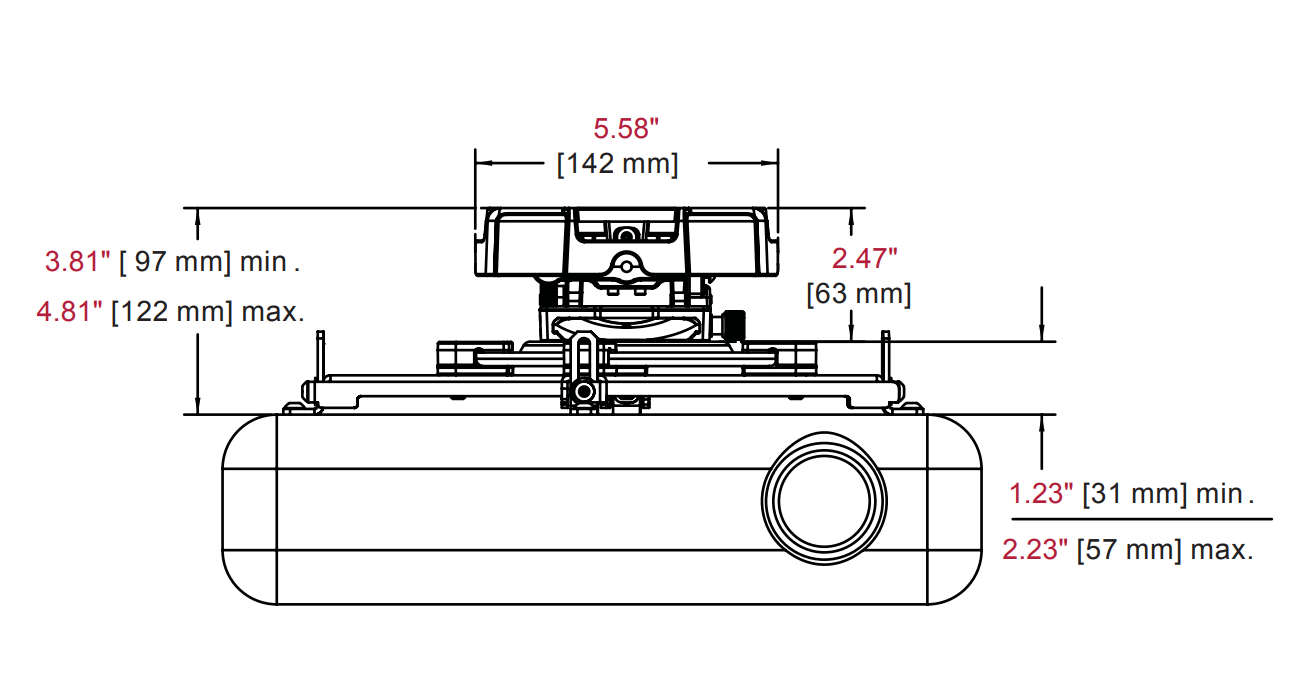 Peerless Precision Gear Projector Mount